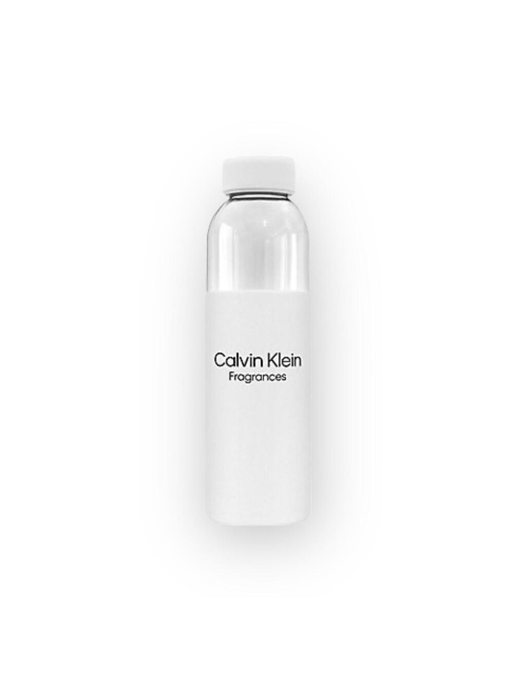 new Calvin Klein ⍟ Logo Reusable Water Bottle ⍟ Soft Sleeve Metal Stopper ⍟ CK ⍟